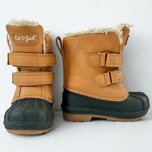 Cat & Jack Toddler Denver Waterproof Winter Boots, Size 7, Brown/Black